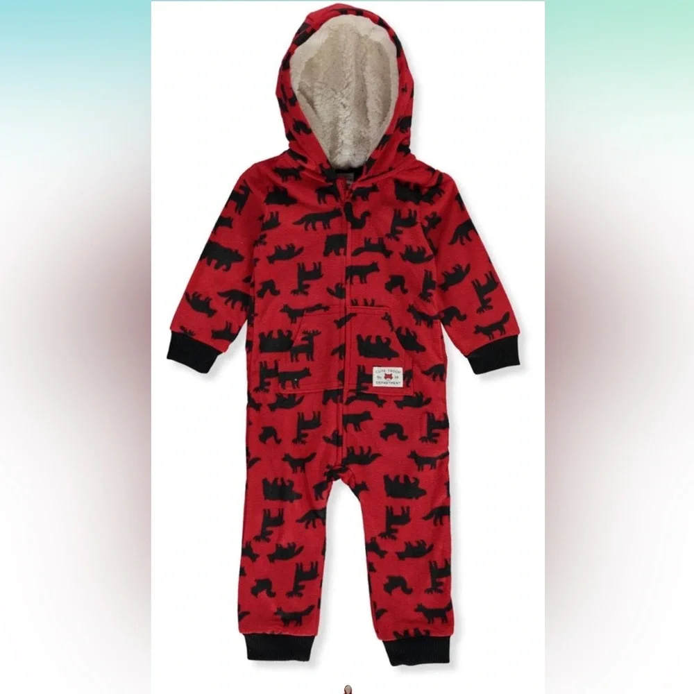5 for $20‎ Carter's Fleece Hoodie Jumper Long Sleeve Zipper One Piece 9 months